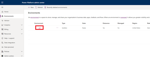 Selecting CRM environment to connect Dynamics 365 to SQL Server