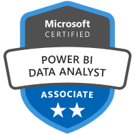 Power BI certification badge for data visualization