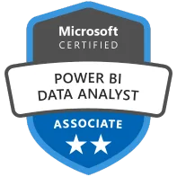 Power BI certification badge for data visualization
