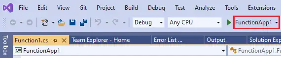 Running Azure Function App in Visual Studio for testing QuickBooks API call