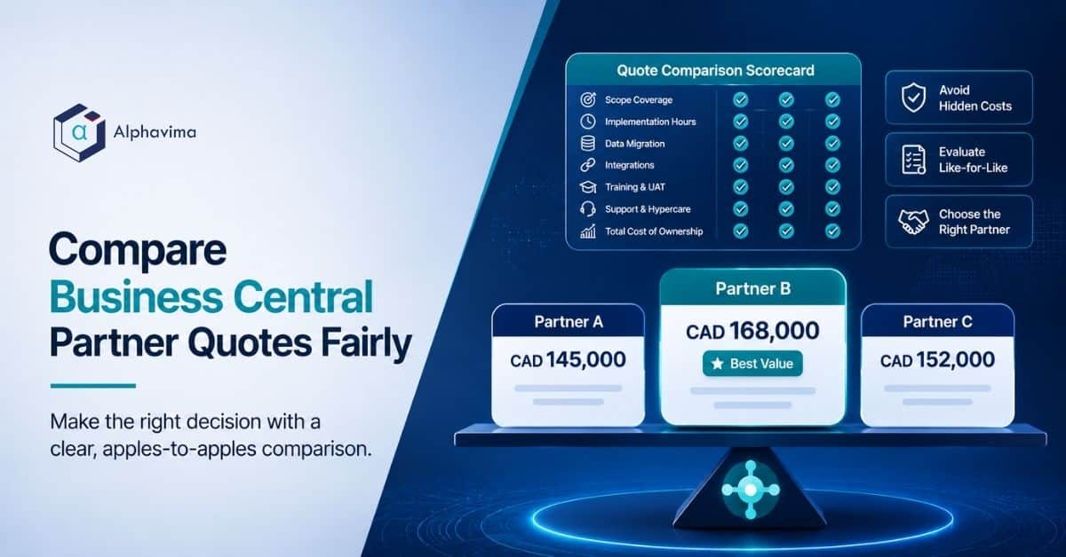 How to Compare Business Central Quotes From Multiple Partners (Without Getting Burned)