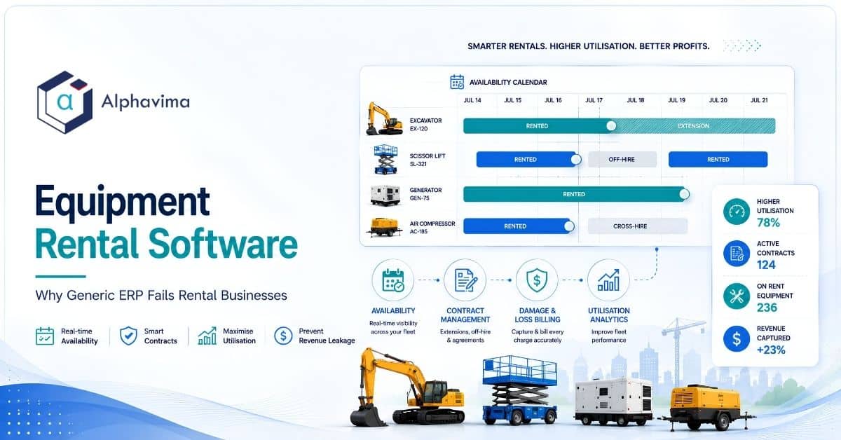 Equipment Rental Software: Why Generic ERP Fails Rental Businesses Equipment Rental Software: Why Generic ERP Fails Rental Businesses