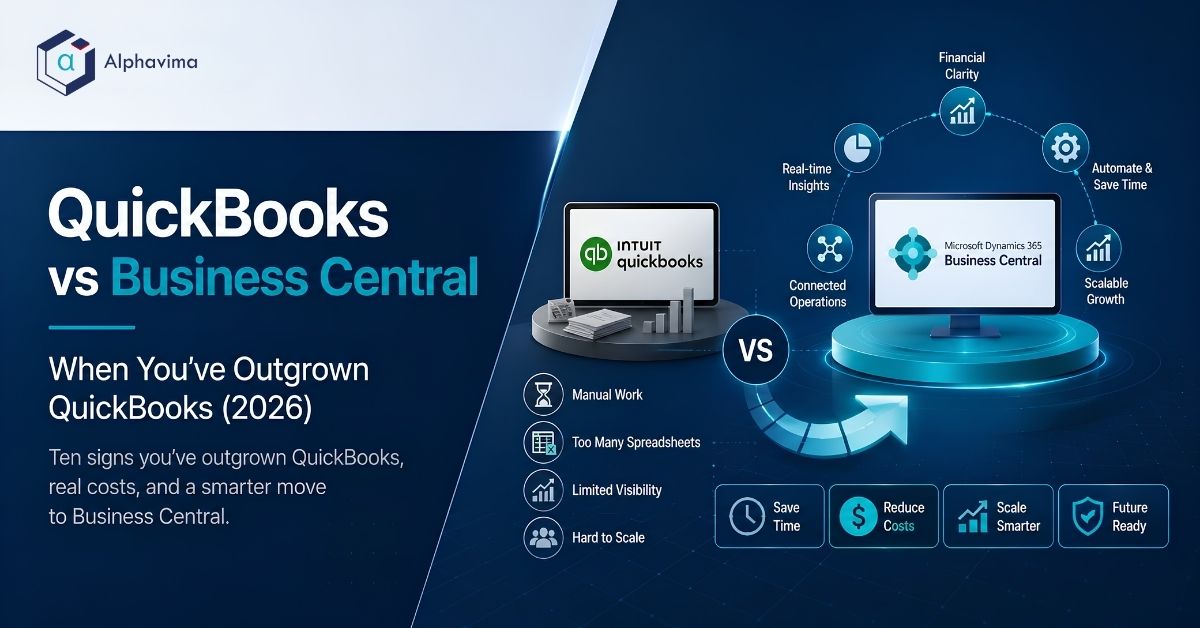 QuickBooks vs Business Central: When You’ve Outgrown QuickBooks (2026) QuickBooks vs Business Central: When You’ve Outgrown QuickBooks (2026)