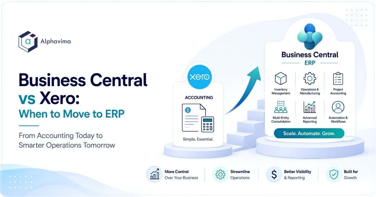 Business Central vs Xero: When to Move From Accounting to ERP (2026) Business Central vs Xero: When to Move From Accounting to ERP (2026)