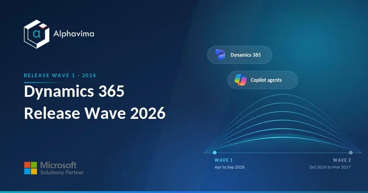 Dynamics 365 2026 release wave banner showing wave one from April to September and wave two from October