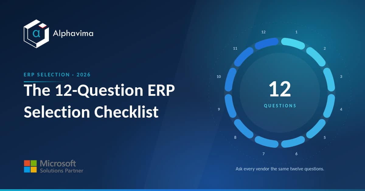 The 12-Question ERP Selection Checklist (2026)
